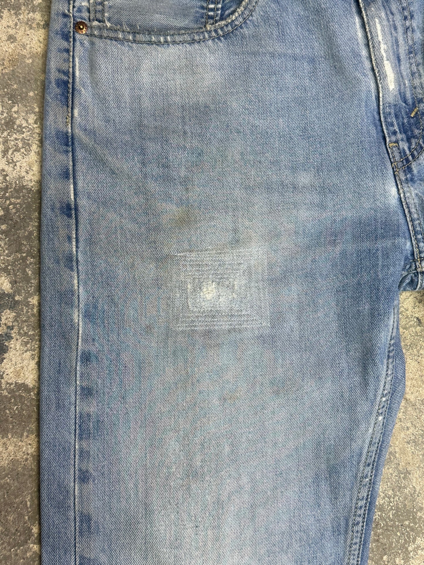 custom ‘Misfits’ vintage hand-painted levis 501 jeans/ 34x30